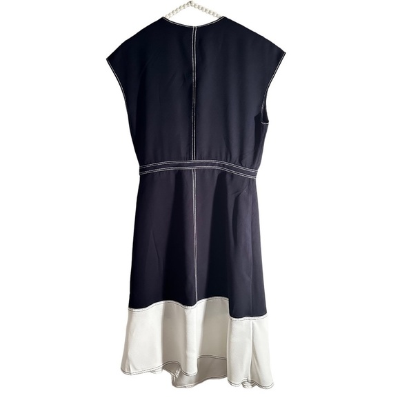 JOIE Mahesa Wrap Dress Midi Midnight Navy and White Size Small - Picture 8 of 8